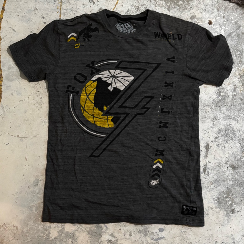 Fox Black T-Shirt with White Logo